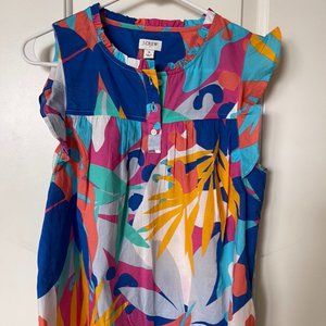 J. Crew Sleeveless Colorful Top S
